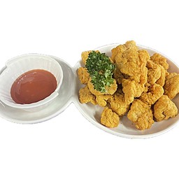 ไก่ป้อบบาบีคิวเสิร์ฟพร้อมเฟรนฟรายคะ