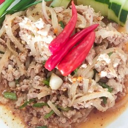 ลาบหมู(กับข้าว)