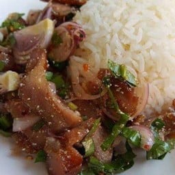 ข้าวยำหมูย่าง(ใช้ข้าวหอมมะลิ)