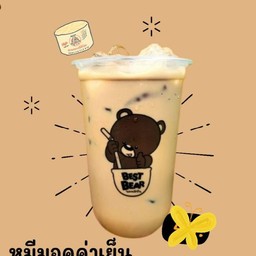 นมหมีมอคค่าเย็น
