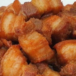 สามชั้นทอดน้ำปลา( กับข้าว)