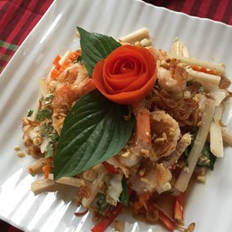 ยำไหลบัว Lotus Roots Salad with Shrimp and Pork