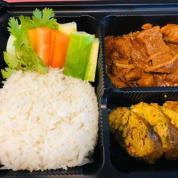 ข้าวเซต ฮังเล+ไส้อั่ว