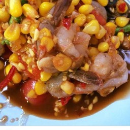 ตำข้าวโพดปลาร้ากุ้งสด