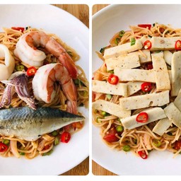 SET3 ยำขนมจีนปลาทู-ซีฟู้ดส์ + ยำขนมจีนหมูยอ + น้ำลำไย