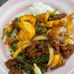 ข้าวราดผัดพริกเผา