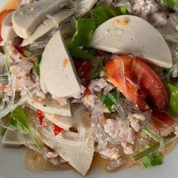 ยำวุ้นเส้นหมูยอ+หมูสับ