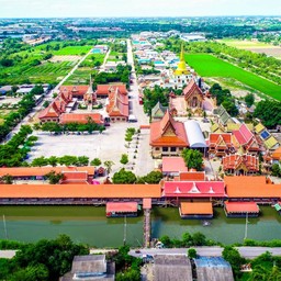 ตลาดน้ำวัดไทรน้อยมหาเจดีย์มุนีภิรมย์