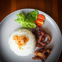ข้าวมันกะทิหมูเค็ม