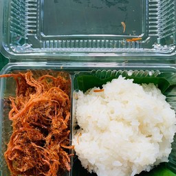 หมูฝอย ข้าวเหนียว