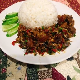 ผัดพริกเกลือ ( พร้อมข้าว )