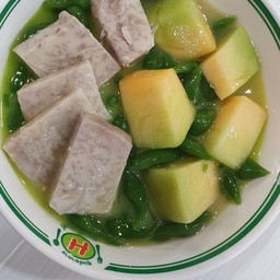 ลอดช่อง เผือก แตงไทย น้ำกะทิ