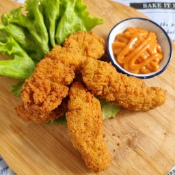 ไก่ทอดพริกไทยดำซอสสูตรพิเศษ 4 ชิ้น