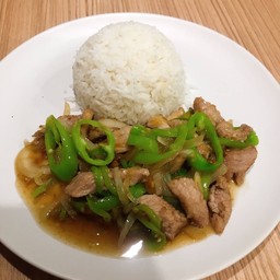 ผัดพริกหยวก ( พร้อมข้าว )