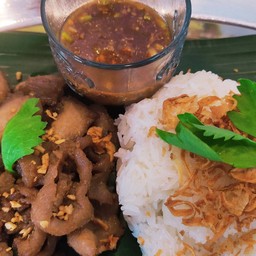 ข้าวกระเพราหมูตุ๋น นายเหลา