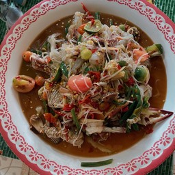 ตำซั่วทะเลรวมกุ้ง หอยแครง ปูม้า