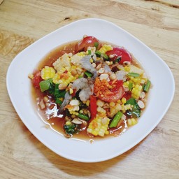 ตำข้าวโพดกุ้งสด