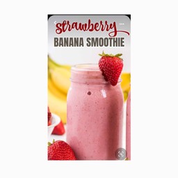 สตอเบอรี่+กล้วยสมูทตี้(ช่วยลดน้ำหนัก ไฟเบอร์สูง บำรุงผิว)