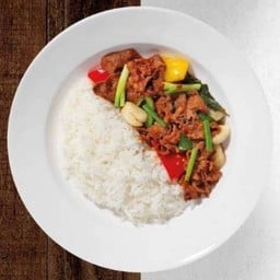 ข้าวเนื้อผัดพริกเผา