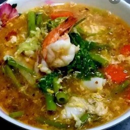 สุกี้นำ้ หมึก,กุ้ง