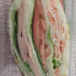 แซนวิชเกาหลี ขนมปังขาว แฮมปูอัด ผักเน้นๆๆ