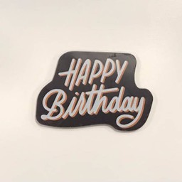 ป้ายChocolate Happy Birthday สีชมพู