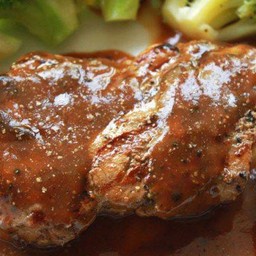 สเต๊กหมูพริกไทดำ