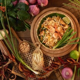 ผัดไทยกุ้งสด