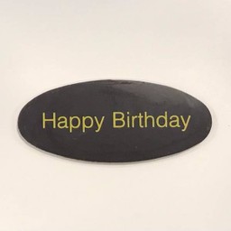 ป้ายวงรีChocolate Happy Birthday