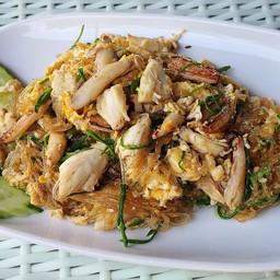 วุ้นเส้นผัดชะอมปู