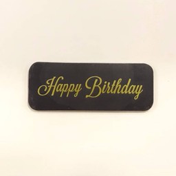 ป้ายสีเหลี่ยมChocolate Happy Birthday