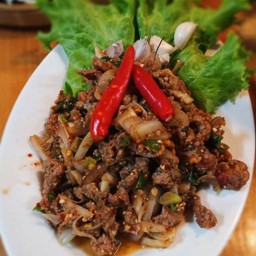 ลาบคั่วเนื้อสุกเปรี้ยว