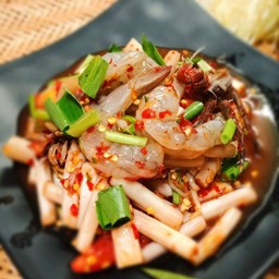 ตําไหลบัวกุ้งสด
