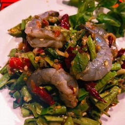ตำถั่วกุ้งสด