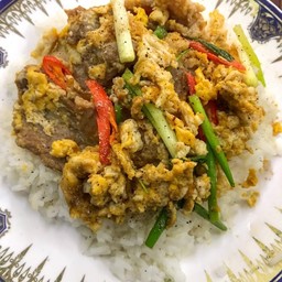 ข้าว ไข่คั่วหมูหมัก