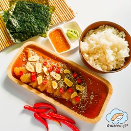 กุ้ง แซลมอน ปู ไข่ ดอง x บ้านสกาย คาเฟ่เฮ้าส์ บางใหญ่