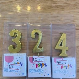 เทียนตัวเลขสีทอง