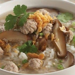 ข้าวต้มหมูสับเห็ดหอม