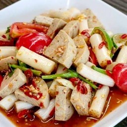 ยำไหลบัวหมูยอ