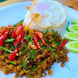 ข้าวคั่วกลิ้งหมู