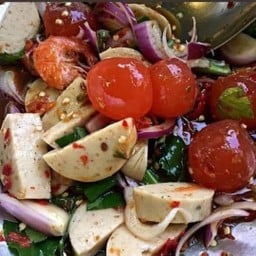 ยำหมูยอ+ไข่แดง