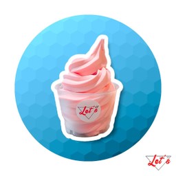 7oz.  ไอศครีมซอฟท์เสิร์ฟ แบบถ้วย (เล็ก) รสสตรอเบอร์รี่โยเกิร์ต