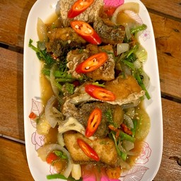 ปลากะพงผัดคื่นช่าย