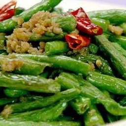 ถั่วแขกผักพริก干煸四季豆