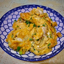 ไข่เจียวต้นหอม 葱花炒鸡蛋