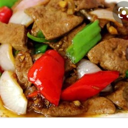 ตับหมูผัดรสเด็ด熘猪肝