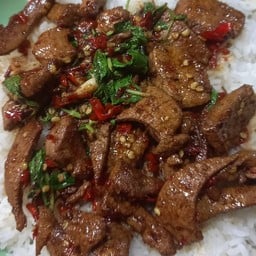 กะเพราตับหมู