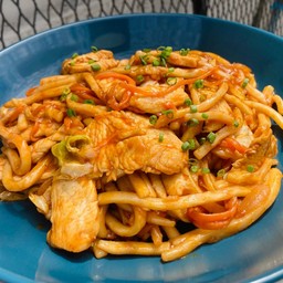 อุด้งไก่โคชูจัง [Korean Gochujang Chicken Udon]