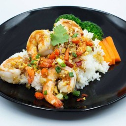 ข้าวกุ้งผัดพริกเกลือ