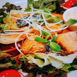 สลัดผักแซลมอนย่าง